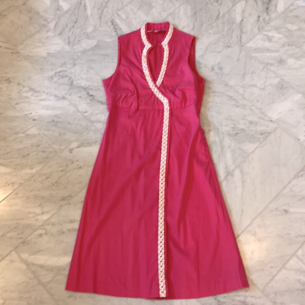 Trina Turk pink linen dress